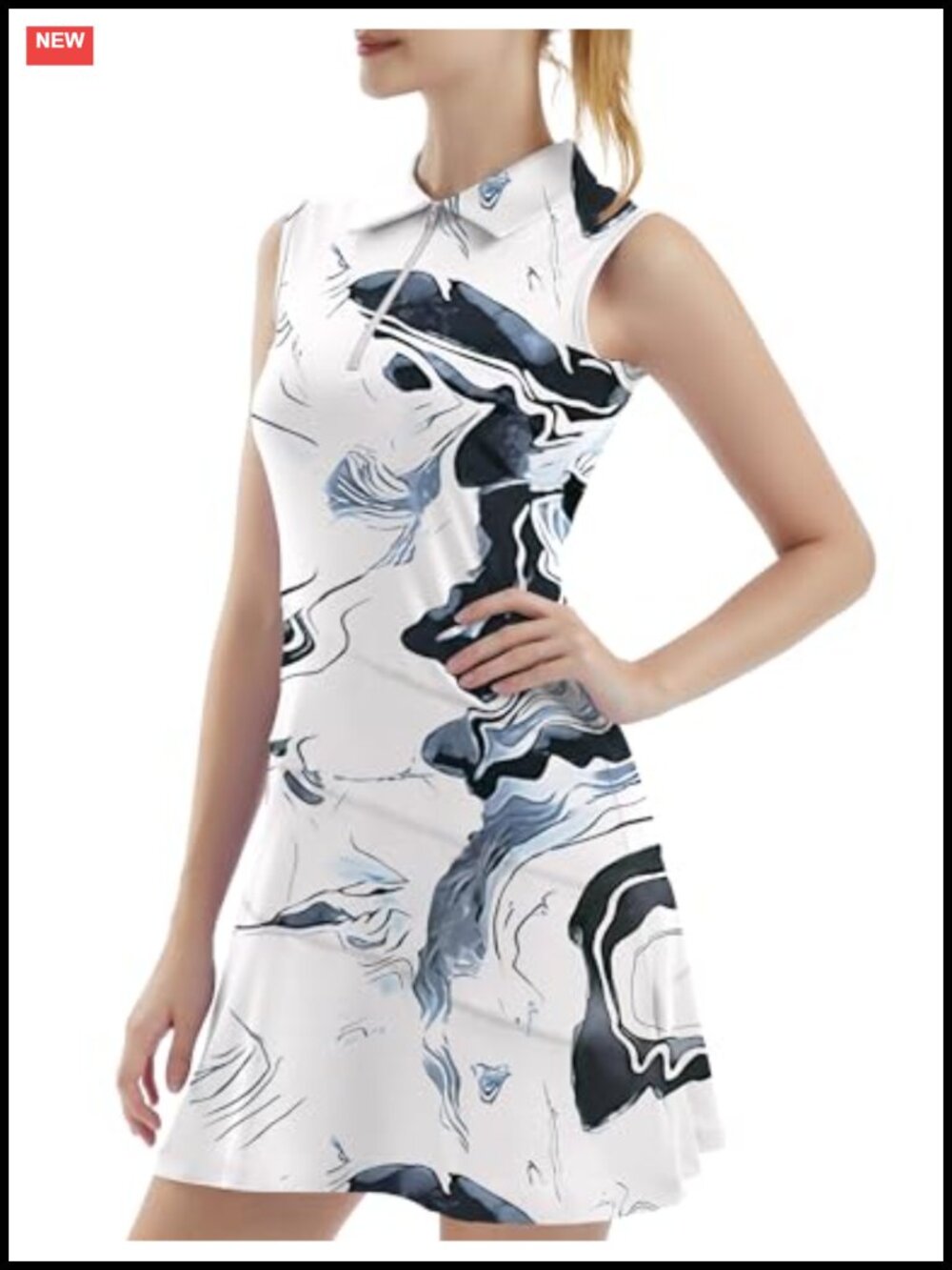 FKEEP Golf Tennis Dress Sleeveless Polyester Spandex Athletic Dress